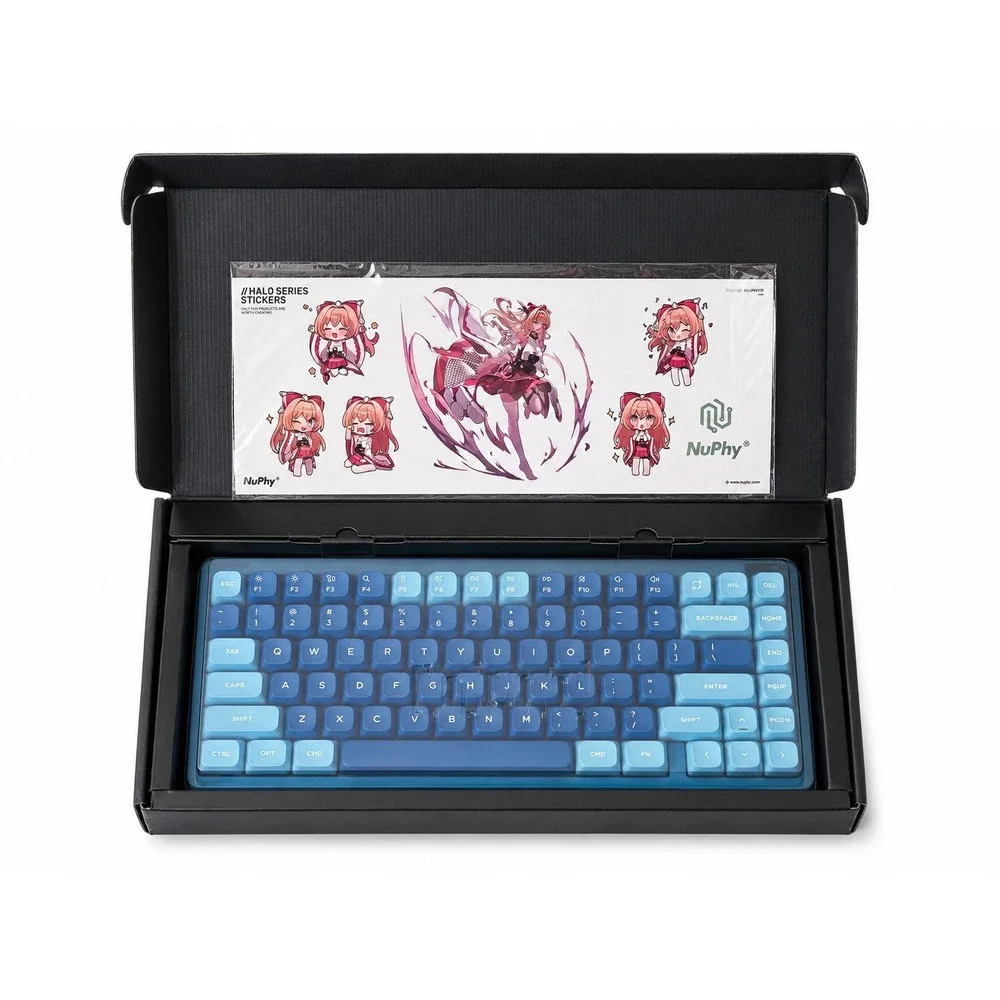 NuPhy Halo75 V2 Wireless Mechanical Keyboard Blue Lagoon Blush Switches ANSI 75%